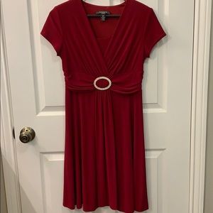 NWT Deep Red dress with waistline embellishment 6P